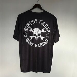 Black Graphic T-Shirt Nobody Cares